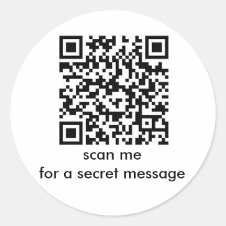 Glücklich zum Geburtstag: geheime Bar-Code-Aufkleb Runder Aufkleber