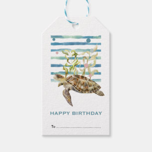 Glücklich zum Geburtstag, Sea Turtle Seashore Gift Geschenkanhänger