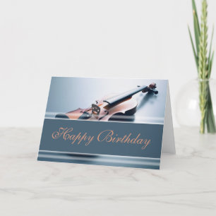 Glücklich zum Geburtstag - Violine Karte