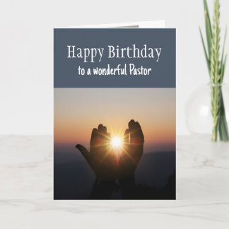 Glücklich zum Geburtstag Wunderbarer Pastor Komfor Karte