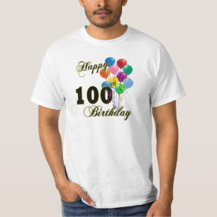 Glückliche 100. Geburtstags-Geschenke und T-Shirt