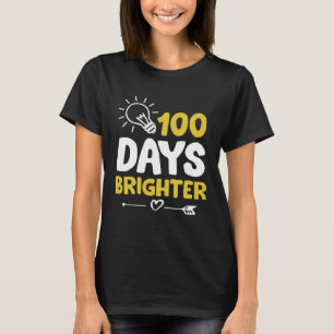 Glückliche 100 Tage hellere Schule Helle Glühbirne T-Shirt
