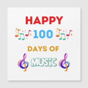 Glückliche 100 Tage Musik Magnetkarte