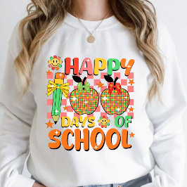 glückliche 100 Tage Schule . Lehrerbewertung Sweatshirt