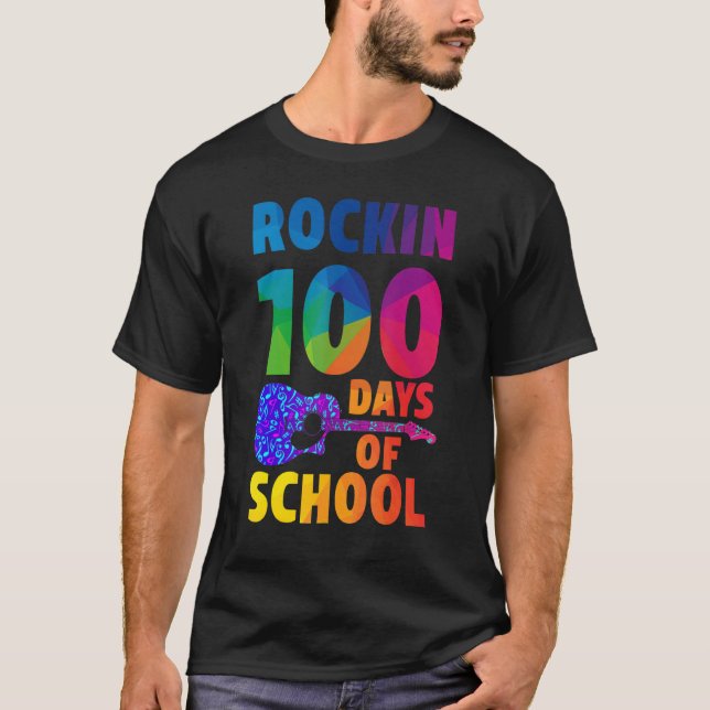 Glückliche 100 Tage Schuljungen Mädchen Kindergart T-Shirt (Vorderseite)