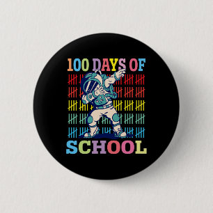 Glückliche 100 Tage Schulkinder, die Astronaut abs Button