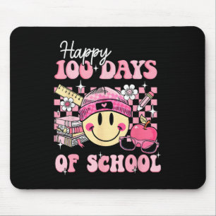 Glückliche 100 Tage Schullehrer Kinder Retro Groov Mousepad