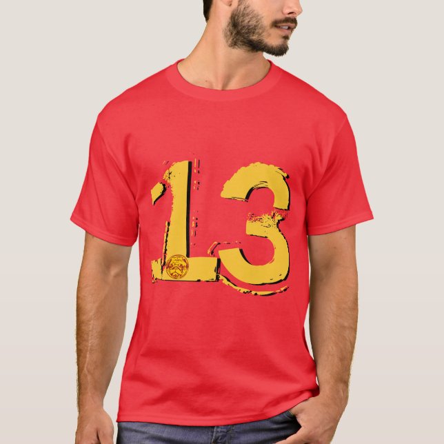 glückliche 13 T-Shirt (Vorderseite)
