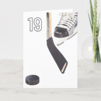 Glückliche 19. Geburtstag Eishockey Grußkarte