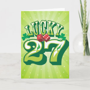 Glückliche 27 Geburtstagskarte Karte