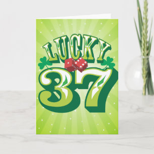 Glückliche 37 Geburtstagskarte Karte