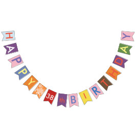 glückliche 38. Geburtstag bunting Fahnen Wimpelkette