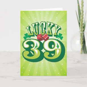 Glückliche 39 Geburtstagskarte Karte