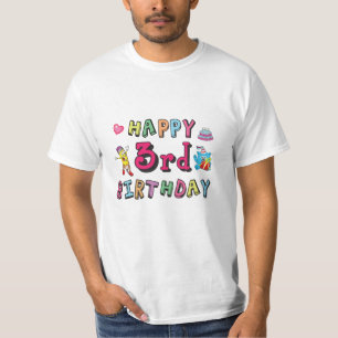 Glückliche 3. Geburtstag 3 Jahre alt Wünsche T-Shirt