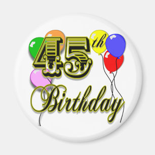 Glückliche 45. Geburtstagsartikel Magnet