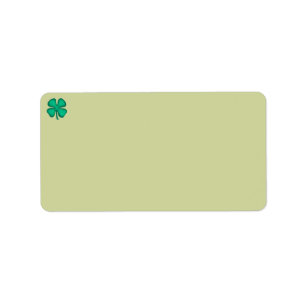 Glückliche 4-Blatt-Irische-Klee-grüne-Adressetiket Adressaufkleber