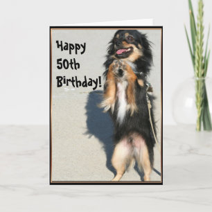 Glückliche 50. Geburtstag Chihuahua-Grußkarte Karte