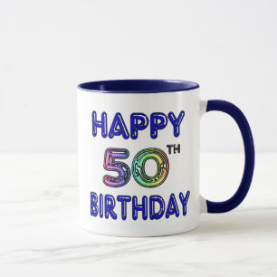 Glückliche 50. Geburtstags-Kaffeetasse-und Tasse
