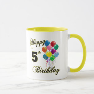 Glückliche 5. Geburtstags-Kaffee-Tassen und Tasse