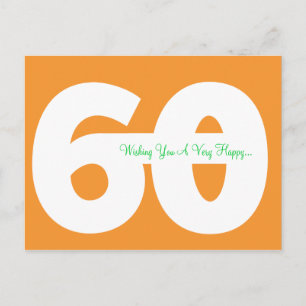 Glückliche 60. Geburtstag Meilenstein Postkarten -