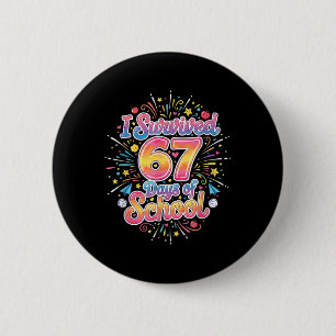 Glückliche 67 Tage Schule Meme100. Tag der Schule Button