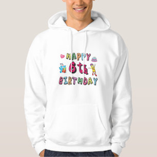 Glückliche 6. Geburtstag 6 Jahre alte b-day Überra Hoodie