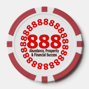 Glückliche 888 Angel Number - Wohlstand und Wohlst Pokerchips