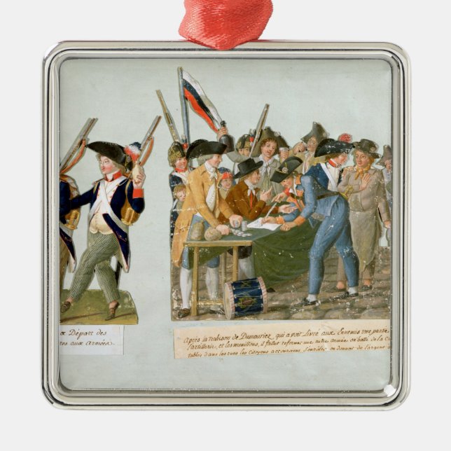 Glückliche Abfahrt der Armee-Freiwilligen Silbernes Ornament (Vorne)