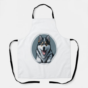 glückliche Alaskan Malamute Puppy Schürze