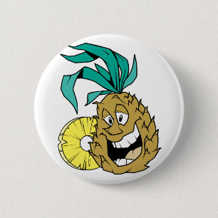 Glückliche Ananas Button