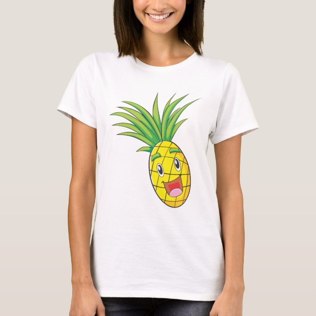 Glückliche Ananas T-Shirt (Vorderseite)