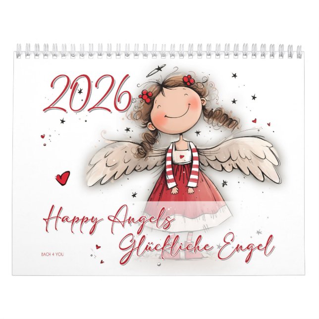 Glückliche Angels - Glückliche Engel 2026 Kalender (Titelbild)