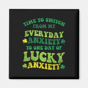 Glückliche Angst St. Patricks Day Lustiger Shamroc Magnet