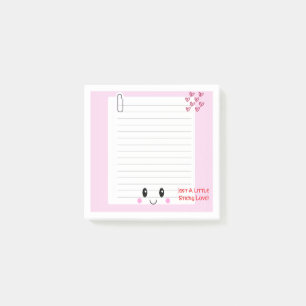 Glückliche Anmerkungen Rosa: Kawaii-Anmerkungen Post-it Klebezettel