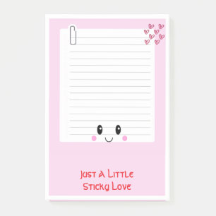 Glückliche Anmerkungen Rosa: Kawaii Sticky Notes Post-it Klebezettel