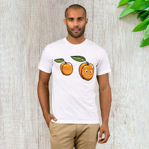Glückliche Aprikosenfrucht mit lächelndem Gesicht T-Shirt