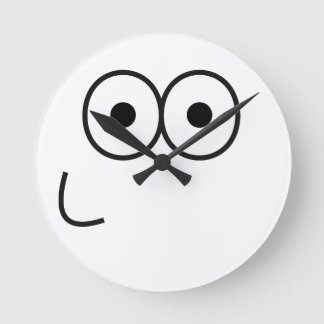 Glückliche Augen und Mund - Wall Clock Runde Wanduhr