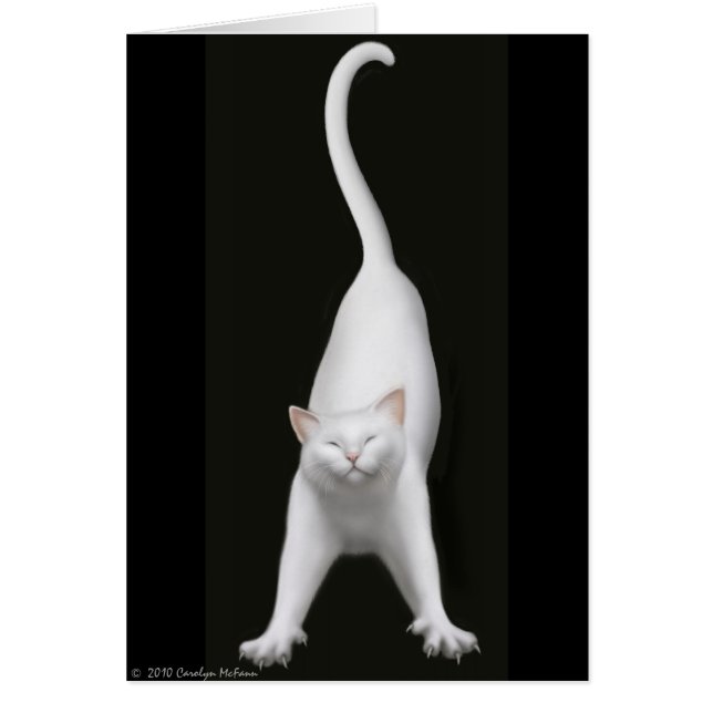 Glückliche ausdehnende Katzen-Karte (Vorne)