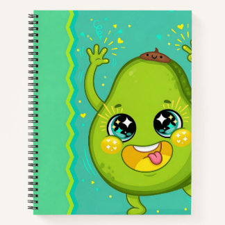 Glückliche Avocado Notizbuch
