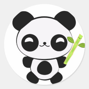 Glückliche Baby-Panda-Aufkleber Runder Aufkleber
