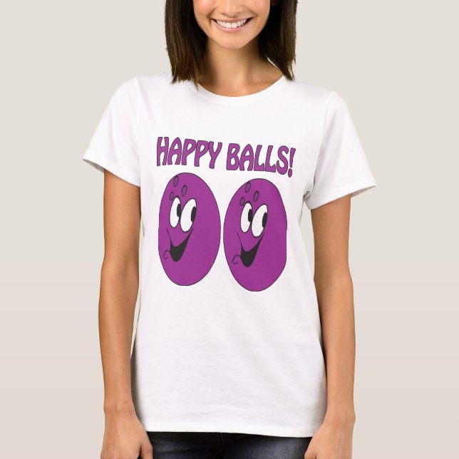 Glückliche Bälle T-Shirt (Vorderseite)