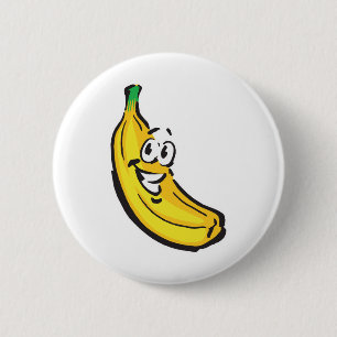 glückliche Banane Button