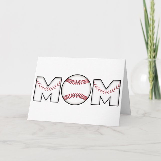 Glückliche Baseball-Mama der Mutter Tages Karte (Vorderseite)