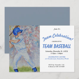 GLÜCKLICHE BASEBALL TEAM-PARTY EINLADUNG