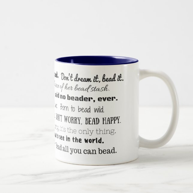 Glückliche Beader-Tasse, alle besten Zweifarbige Tasse (Rechts)