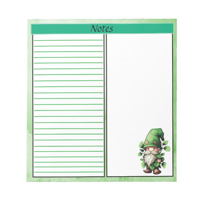 Glückliche Bemerkungen St. Patrick's Day Notepad Notizblock (Vorderseite)