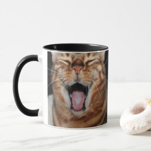 Glückliche bengalische Katzen-Foto-Tasse, addiere Tasse
