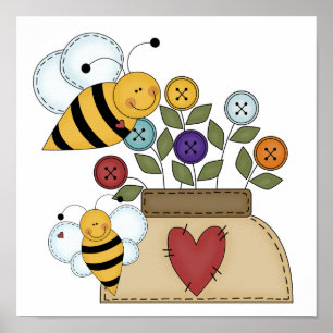 glückliche Bestäubung Poster