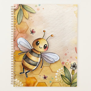 Glückliche Biene Honigwabe Hummel  Planer