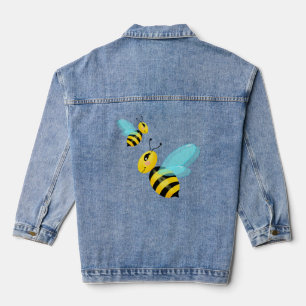 glückliche Biene Jeansjacke